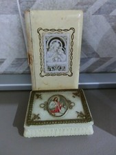 Vintage 1941 Raro Set Libro Sacramenti "Tesoro Celeste"+ Portagioie in Plastica