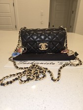 CHANEL Charms Nero Micro Mini