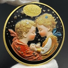 Gemelli Smalto Zodiaco Oro