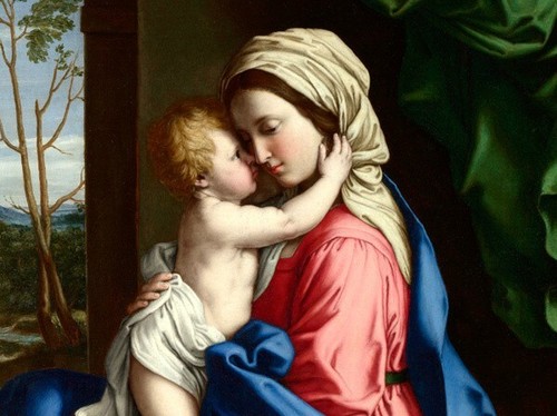 Quadro sassoferrato vergine - la,