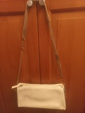 Borsa Ferre' in pelle bianca con catena in metallo
