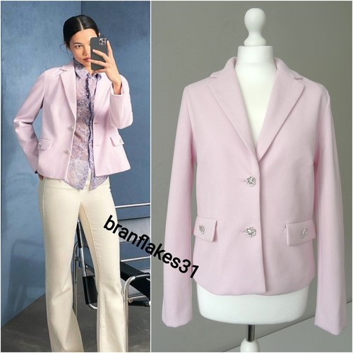 Zara blazer malva piqué - blazer,