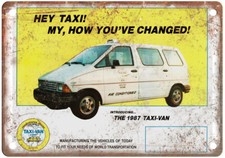 Insegna Vintage 1987 Ford Aerostar Taxi Pubblicità Look Retrò Metallo A5997