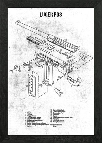 Luger p08 poster arte - luger, da