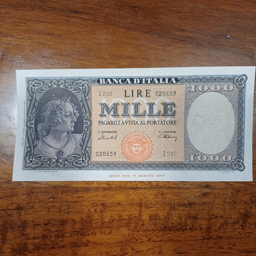 Cartamoneta italiana 1000 lire - italiana,
