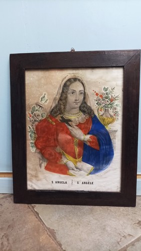 Litografia santa angela - litografia,
