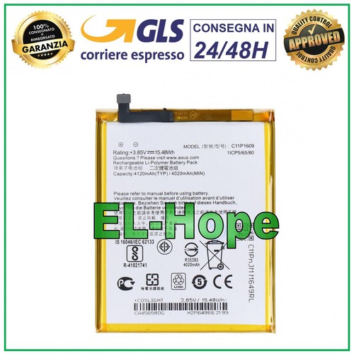 Batteria c11p1609 per - per, asus