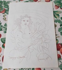Disegno china LUCIANO PROVERBIO Hommage a David Hamilton 1997 - 21x30 Quadro