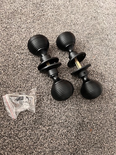 Pair solid black - 2, brass