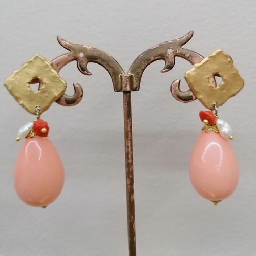 Orecchini corallo rosa - orecchini,