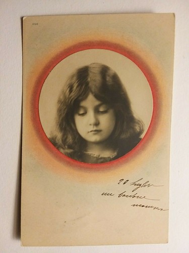 Cartolina volto bambina - volto, bambina.