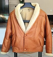 Montone Shearling uomo, giubbotto marrone chiaro