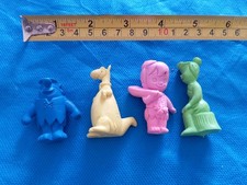 x4 GOMME GOMMINE da COLLEZIONE Vintage ERASER Anni '80 FLINTSTONES FRED WILMA  !