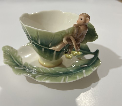 Set tazza piattino - tazza/piattino, scimmia