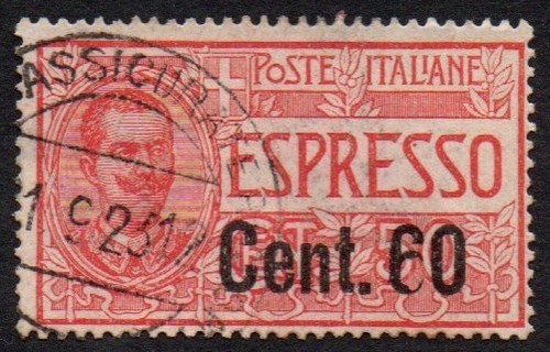 Regno 1922 espresso - cent.60, su