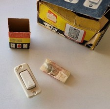 Bticino 1405 pulsante campanello serie 1400 avorio VINTAGE NUOVI con viti