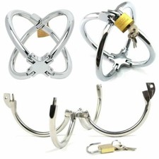 Metallo-Acciaio-Cross-Wrist-Manette-BDSM-Bondage-Gioco-Bloccabile-Restraint-Slave-Set