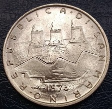 REPUBBLICA DI SAN MARINO,500 LIRE 1976 ZECCA DI ROMA,AG 835/11 GRAMMI,CONS FDC