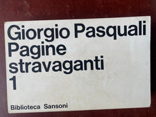 Giorgio Pasquali Pagine