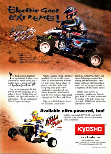 Kyosho atv quad rider - kyosho,
