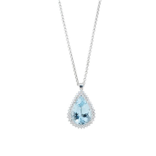 Collana oro bianco con - collana,