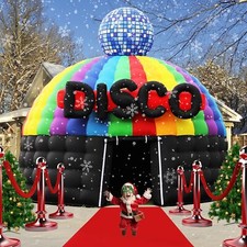 Gazebo da discoteca gonfiabile nero 18 piedi Gaint casa evento per cortile festa