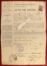 ● Montbrison acte décès