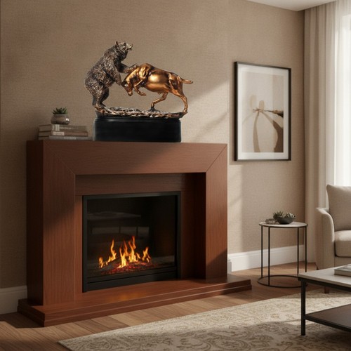 Statua toro orso wall - toro,