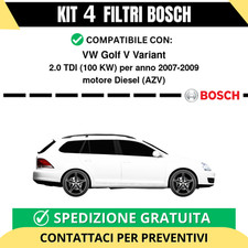 KIT BOSCH 4 Filtri tagliando
