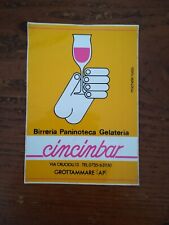 CINCINBAR - BIRRERIA, PANINOTECA, GELATERIA - GROTTAMMARE - ADESIVO