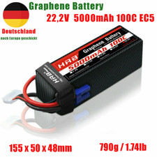 Batteria HRB 22,2V Lipo Battery 6S 5000mah 100C piastra metallica spina EC5 per camion radiocomandato ca