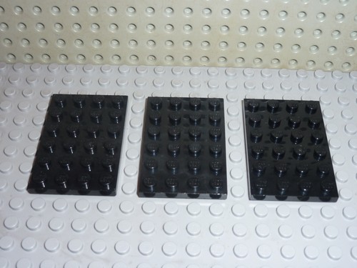 Plaques lego black plate 4x6 - plaques,
