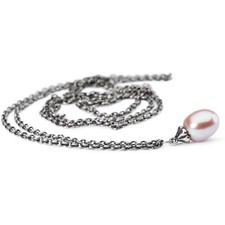 TROLLBEADS TAGFA-00055 Collana in Argento con Perla Rosa  120CM Ret. price € 145