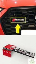 Stemma Emblema Logo Fregio Griglia Anteriore Per AUDI QUATTRO A3 S3 RS3 