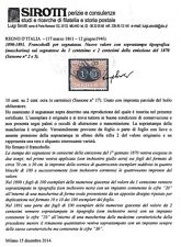 1890/91 - cent.10 su 2 "Segnatasse" - Rara varietà certificata Sirotti 