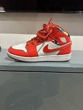 Scarpe uomo Nike Jordan 1 mid “Barcelona sweater” pelle lucida rossa