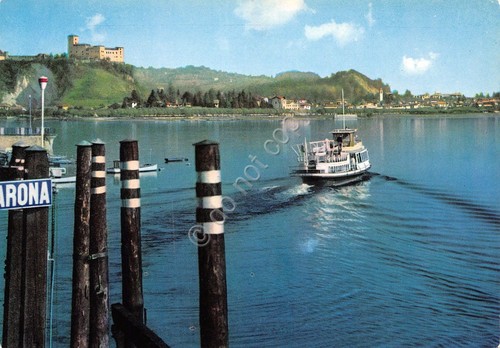 Cartolina angera rocca - cartolina, vista