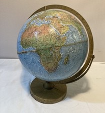 Mappamondo-globo Terra Acqueo -Selezione Reader's Digest -GiroScopico A Rilievo