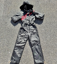 Vintage JCPenny Retro 90s 80s Womens Snow Ski Suit Size S Small Black Red