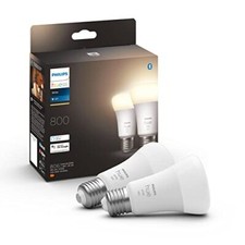 Philips Hue White 2 Lampadine LED Smart, Bluetooh, E27, 9W, Dimmerabili, (n8G)