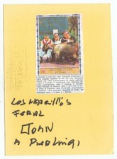 Foto autografo LOS MARCELLOS FERIAL JOHN MEZZADRI cantante cartolina signed