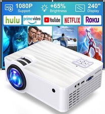 Proiettore con Bluetooth 5.1, 9500 Lumens Multimedia Home Cinema, Native 1080P