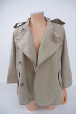 Dolce And Gabbana D&G donna poncho trench cappotto giacca taglia 44 UK 12 beige