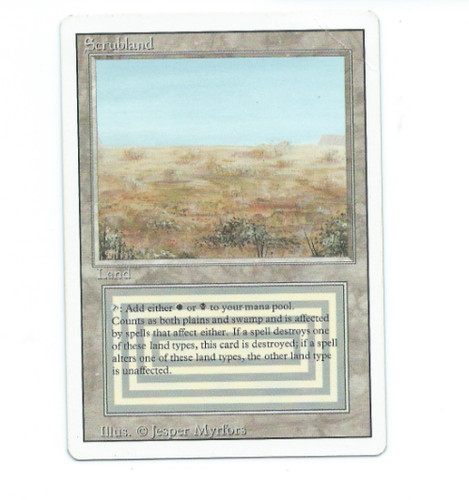 Magic mtg revised - 1x, scrubland