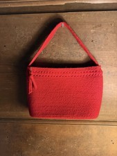 Borsa a tracolla rossa fatta a