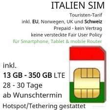 ITALIA SIM per turisti e 13 GB
