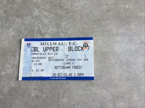 Biglietto calcio millwall - calcio, v
