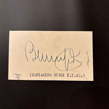 Autografo Artisti Beniamino Gigli ( Tenore)