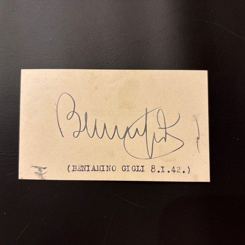 Autografo artisti beniamino - autografo,