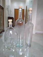 3 Bottiglie vetro VUOTE grappa